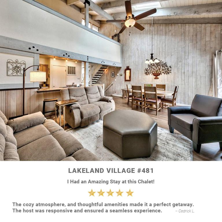 Lakeland Village #481 - Family Footprints by the Lake-Sleeps 10 - Bed and Breakfast South Lake Tahoe