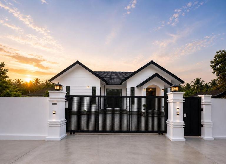Husna WhiteStay Modern Luxury Family Home spacious 1700sqft Gated Parking - B&B Bukit Payong