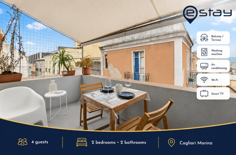 Estay - Vistamarina apartment 2 - B&B Cagliari