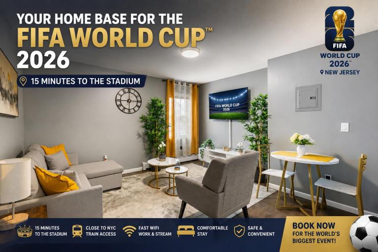 Modern 2BR - Private Parking, 30 minutes from NYC, 15 minutes from World Cup - B&B East Orange