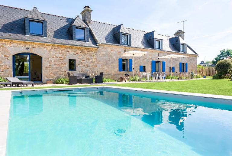 Villa de charme avec piscine chauffée - Sainte-Marine - Village et plages à pied - Bed and Breakfast Combrit