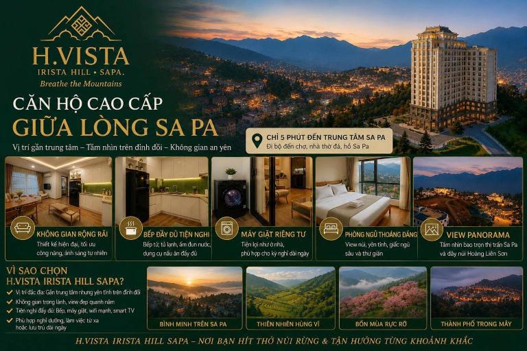 H-Vista Sapa in-unit kitchen & washing machine - B&B Sa Pa