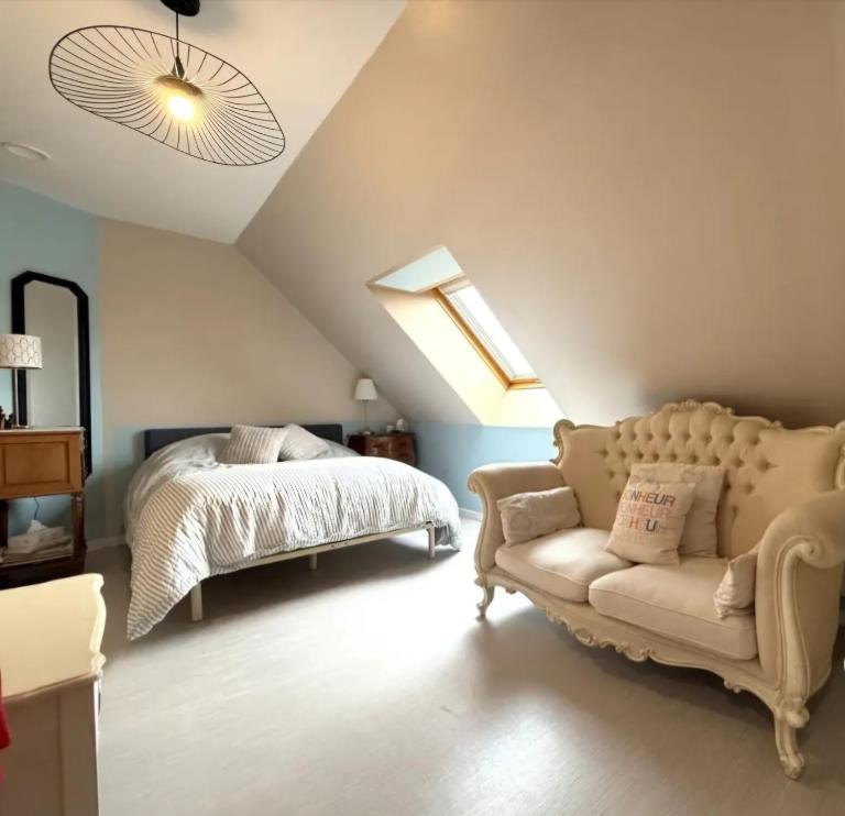 Les âmes bleues - Chambre double bord de Seine, proche Honfleur - B&B Berville-sur-Mer