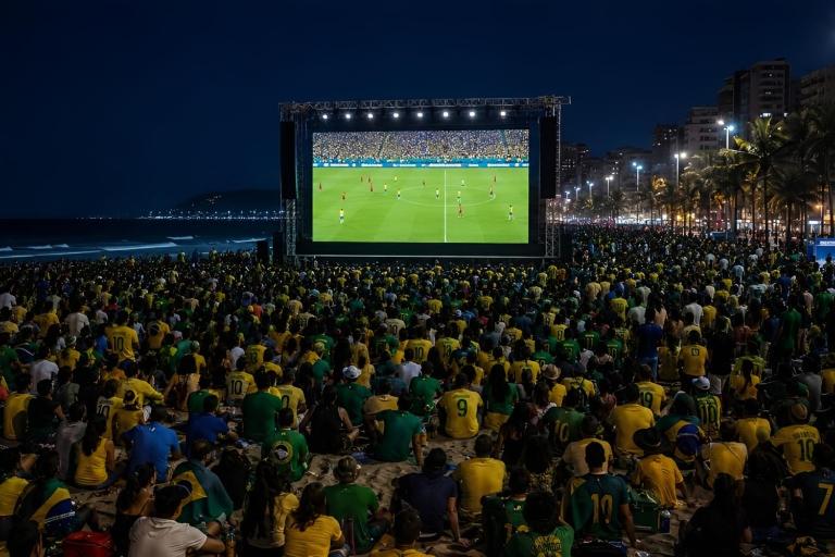 Apto Com Sacada TELÃO NA ORLA PARA A COPA 2026 - Ferienwohnung Praia Grande