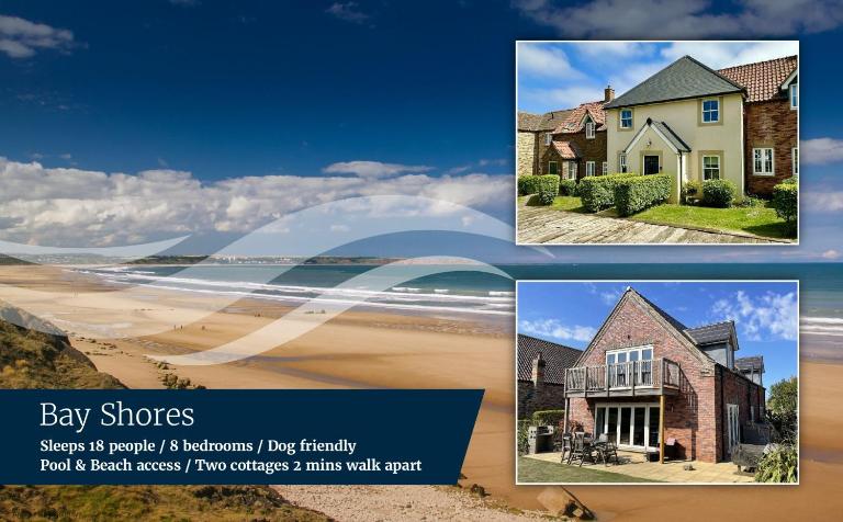 Bay Shores - 2 cottages 2 minutes apart - Part of the The Bay Filey Holiday Village with pool, gym and direct beach access, pub, restaurant, tennis and meadows walks - Bed and Breakfast Reighton