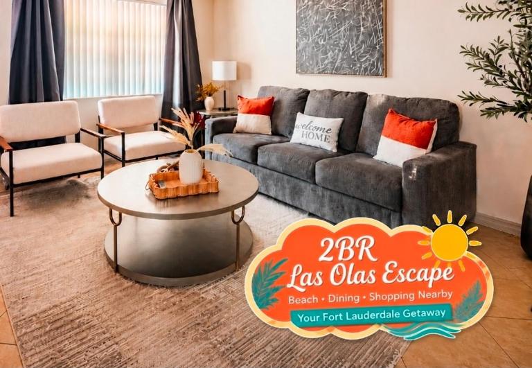 2BR Escape Boutique Las Olas Blvd-Beach-Dining - B&B Fort Lauderdale