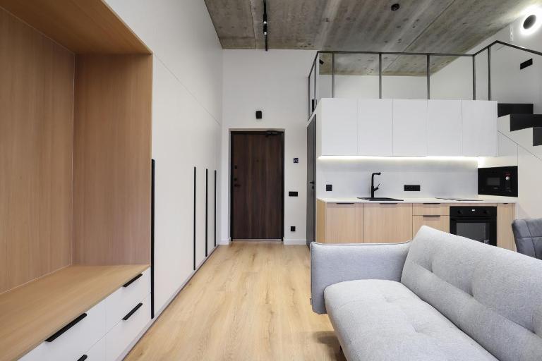 Modern, Scandinavian-style apartment with terrace in the center of Vilnius - Chambres d'hôtes Vilnius