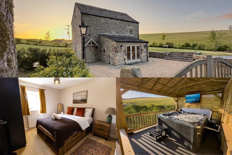 PRIVATE LUXURY Barn Stay with Hot Tub and OUTDOOR ENTERTAINMENT, YORKSHIRE DALES SLEEPS 10! - B&B Airton
