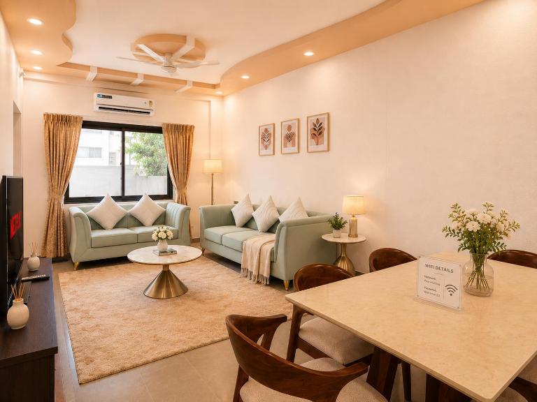Home Escape Rosewood 3BHK 12 Minute From Mahakal Temple - B&B Ujjain