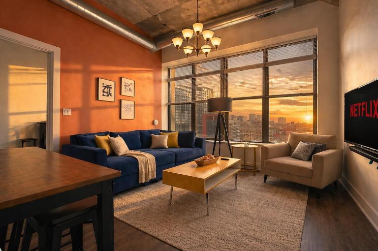 Modern 2BR Stay in South Loop with Optional Parking & Gym Access Near Museum Campus & Grant Park - Ferienwohnung Chicago