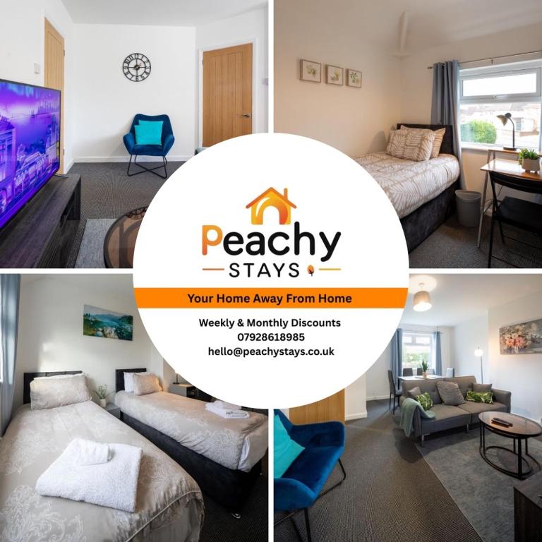 Modern 3 Bedroom House Sleeps 6, 11 Minutes from City Centre, Private Driveway Parking & Wi-Fi, Weekly And Monthly Stays, Great Rates Available At Peachy Stays - B&B Brístol