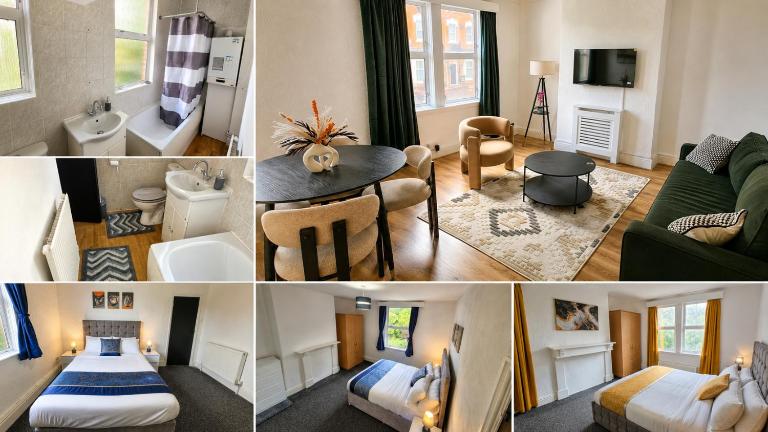 Zhity Serviced Apartment Harborne Birmingham Modern 2-Bed Apartment - 500Mbps WiFi - Self Check-In - Near QE Hospital & University of Birmingham - Chambres d'hôtes Birmingham