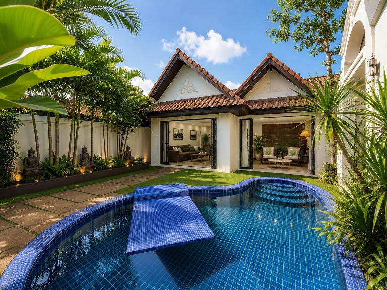 View Talay 1 BR Private Pool Villa 5 Min To Beach - Chambres d'hôtes Jomtien