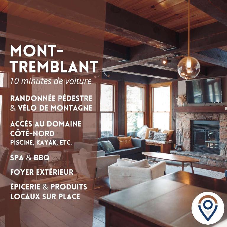 Chic log chalet with hot tub - Mont-Tremblant north side by Reserver.ca - B&B Lac-Supérieur