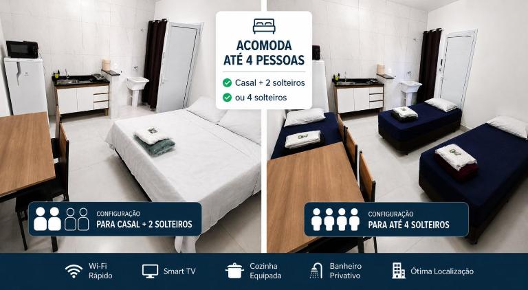 Loft 1 Próximo ao Centro e Shopping até 4 Pessoas - B&B Indaiatuba