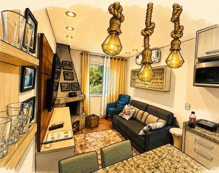Maravilhoso Apartamento 1 Dormitório Gramado - Ferienwohnung Gramado