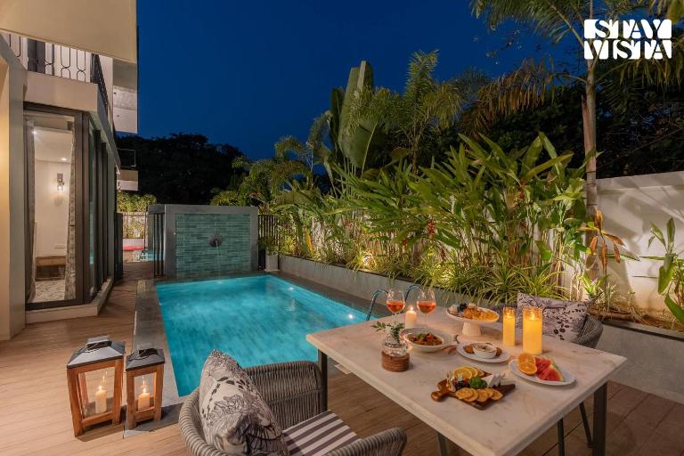 StayVista at The Heliconia Bungalows with BBQ & Pool - B&B Vagator