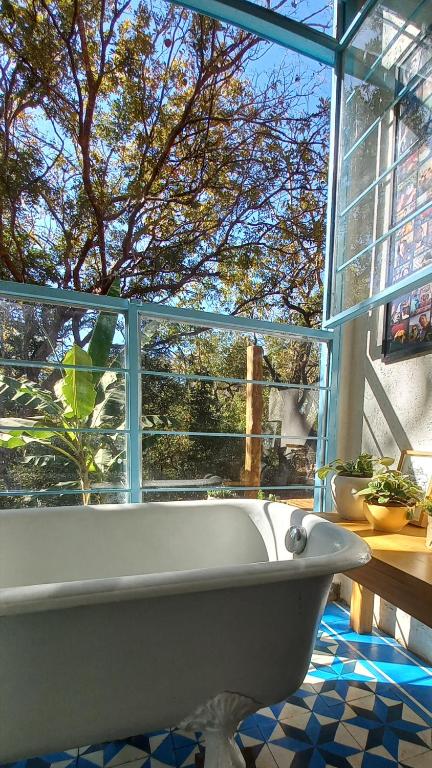 Sitio Cocoroca - casa com banheira, vista para a mata e acesso ao rio - Ferienwohnung São Jorge