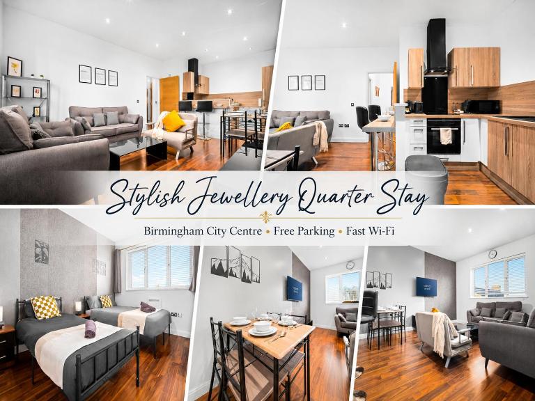Signature 2 BDR Stay in Birmingham JQ Sleeps 6 Parking - Chambres d'hôtes Birmingham