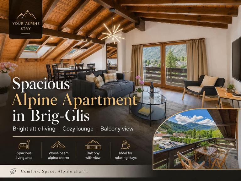 Spacious apartment in Brig-Glis - Ferienwohnung Gamsen