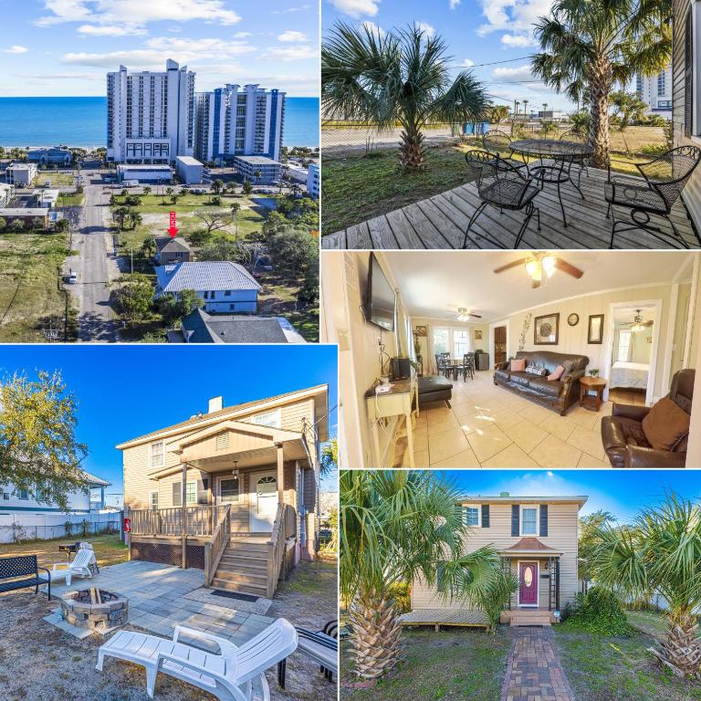 Dazzling Centrally Located Ocean View w 2 Kings, Huge Private Yard, 2 Decks, Firepit, BBQ - Chambres d'hôtes Myrtle Beach