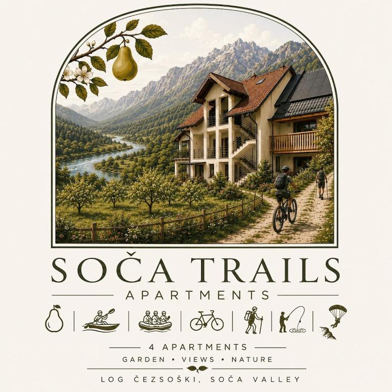 Soča Trails Apartment #6 - Ferienwohnung Log Čezsoški
