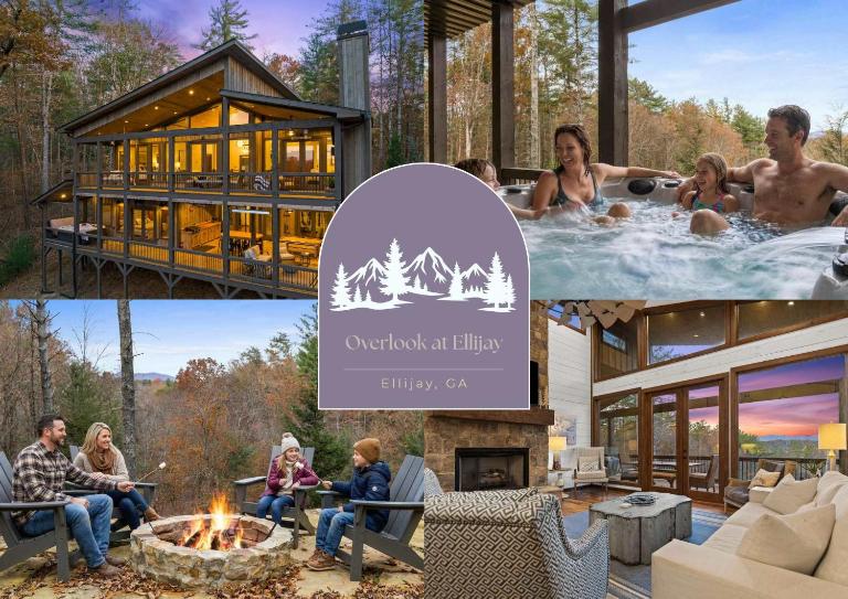 Sleeps 10 - 2-Level Deck - Hot Tub - Fire Pit - Bed and Breakfast Ellijay