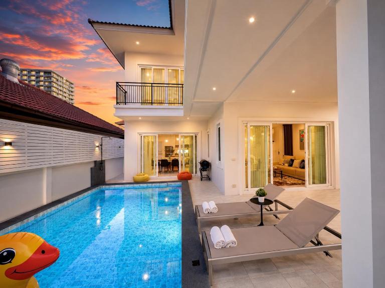 CityHouse-Brand New Private Pool Villa Walk to Beach C279 - Ferienwohnung Jomtien