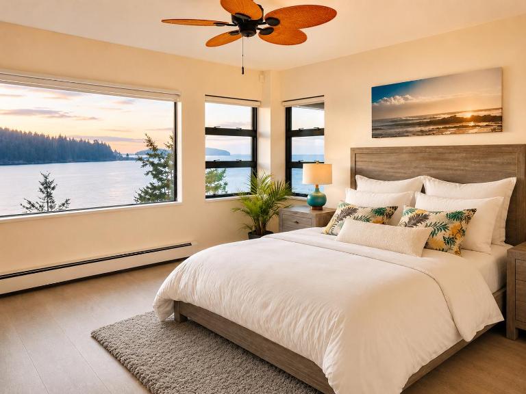 Waterfront Room with Private Bath and Deck Near Marina, Private Beach Access - B&B Gibsons