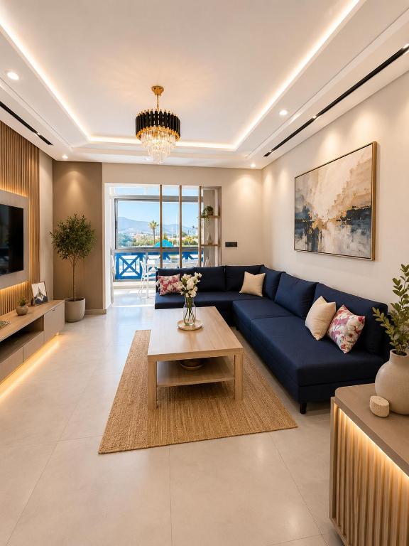 Luxury Beach Apartment Pool & Ocean View - B&B Martil