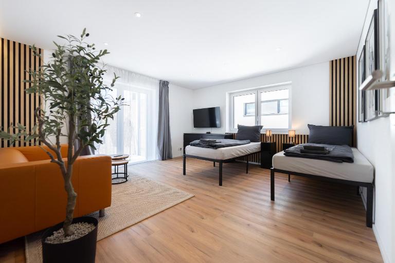 Modern 3-room apartment with flexible beds near Basel - business & leisure - B&B Loerrach