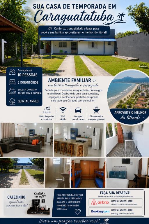 Casa Próximo da Praia e Shopping - Chambres d'hôtes Caraguatatuba