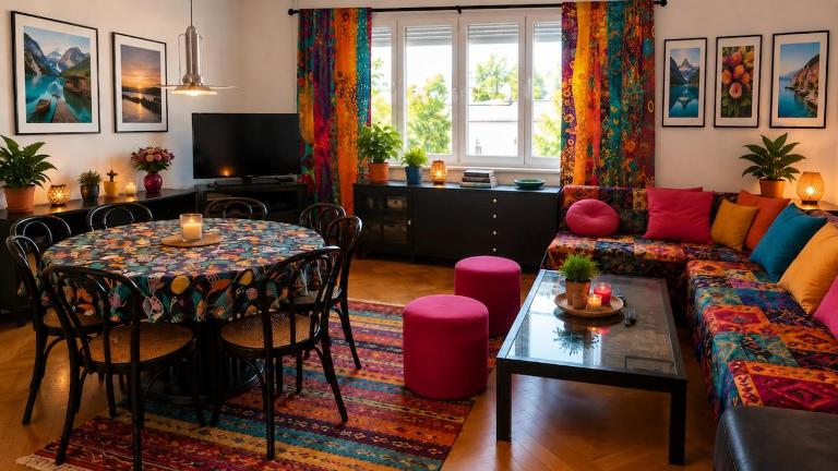Bright Boho Apartment with Balcony in Ljubljana - B&B Ljubljana