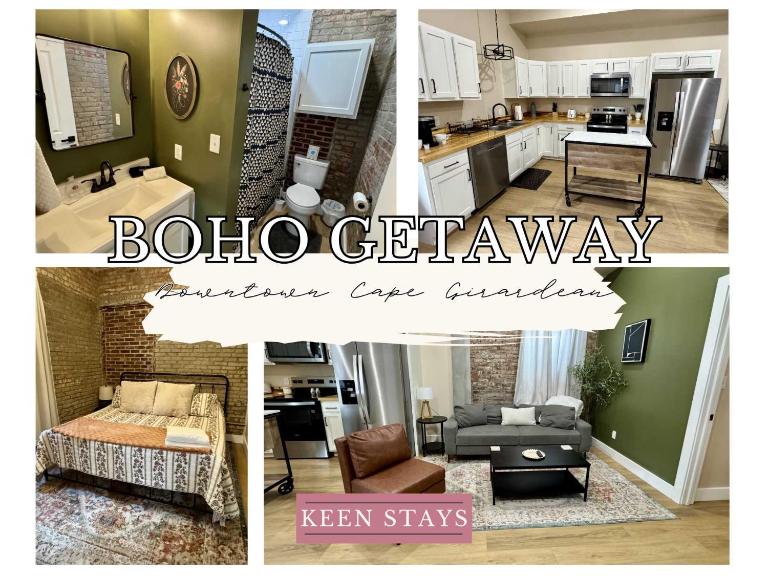 Modern Boho Getaway 1BR Apartment By KeenStays - B&B Cape Girardeau