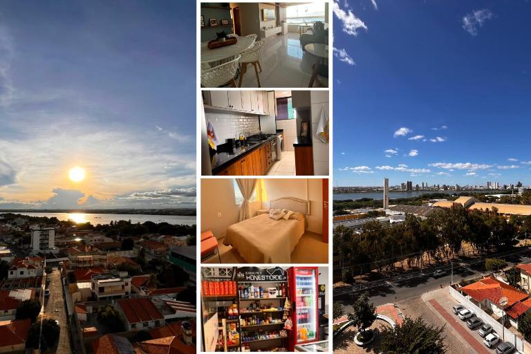 Vista para o RIO São Francisco - Ao lado da UNIVASF - 4min ORLA e Vila Bossa Nova- Conveniência no térreo-Piscina- Estacionamento e Portaria 24h, 2 QUARTOS, 5 HÓSPEDES - Ferienwohnung Juazeiro