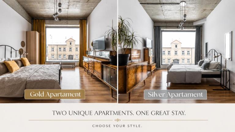Gold and Silver Apartment - Manu SPA Lofts - B&B Łódź