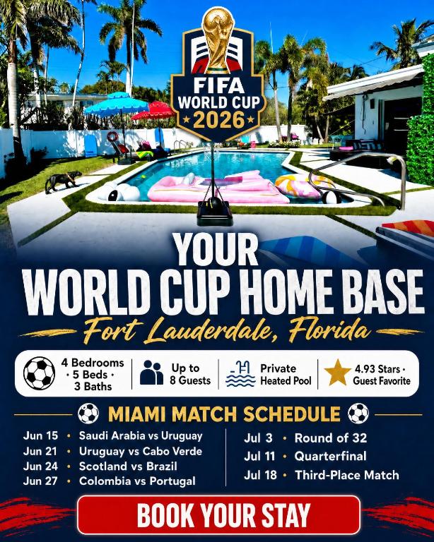 World Cup 2026 - Chambres d'hôtes Fort Lauderdale
