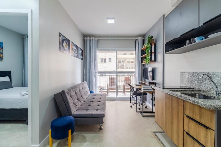 SM1106. Lindo, Novo e Super Bem Localizado - Ferienwohnung São Paulo
