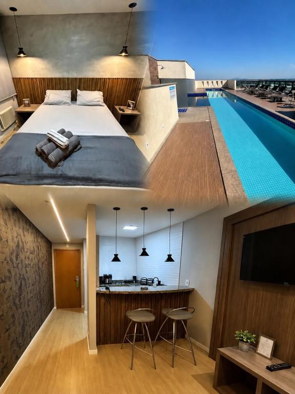 Flat Completo no Centro de Itaboraí Promenade Prime - Chambres d'hôtes Itaboraí
