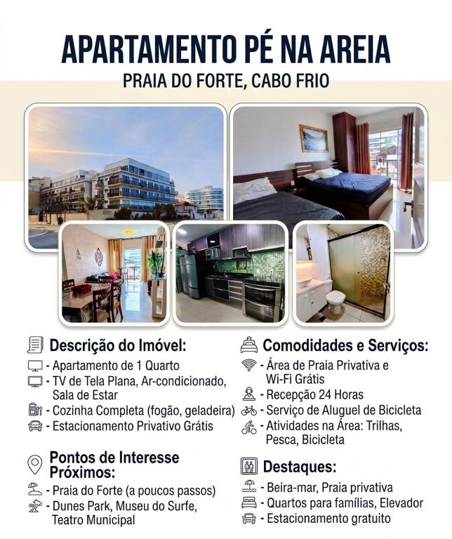 APARTAMENTO PÉ NA AREIA, PRAI DO FORTE, CABO FRIo - B&B Cabo Frio