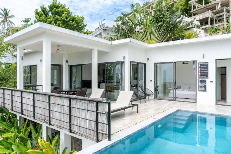 Sea View Villa Alamanda 3Br & Private Pool - Bed and Breakfast Ko Samui