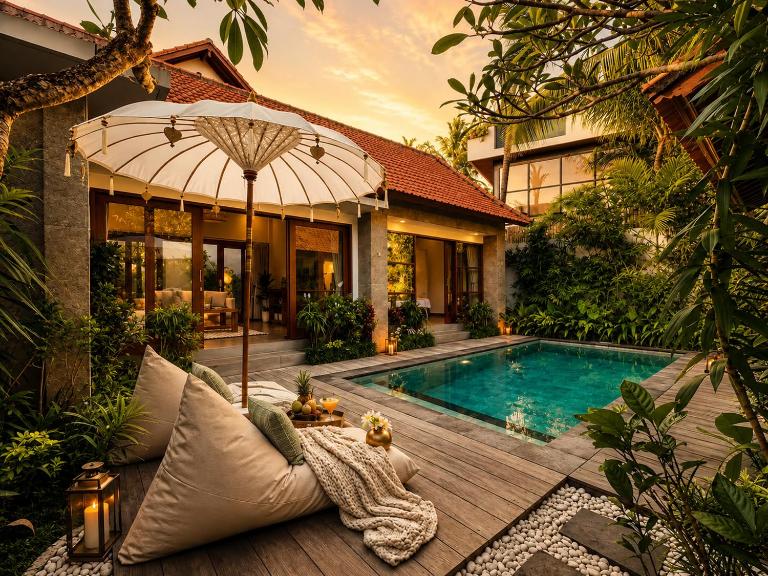 Pavilion Pool Villa in Pererenan by Nusa Havens - Ferienwohnung Canggu