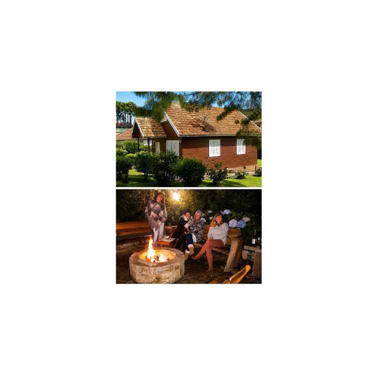 CJ Chalé de Madeira - Perfeito para Reunir Famílias e Amigos ao Redor da Lareira, Fogueira e Churrasqueira - B&B Campos do Jordão