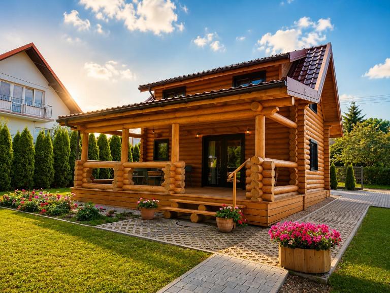 Domek Całoroczny z Bali na Mazurach z Balią Ogrodową, Sauną - 6 Osobowy 10 km od Giżycka 30 km od Mikołajek - B&B Miłki