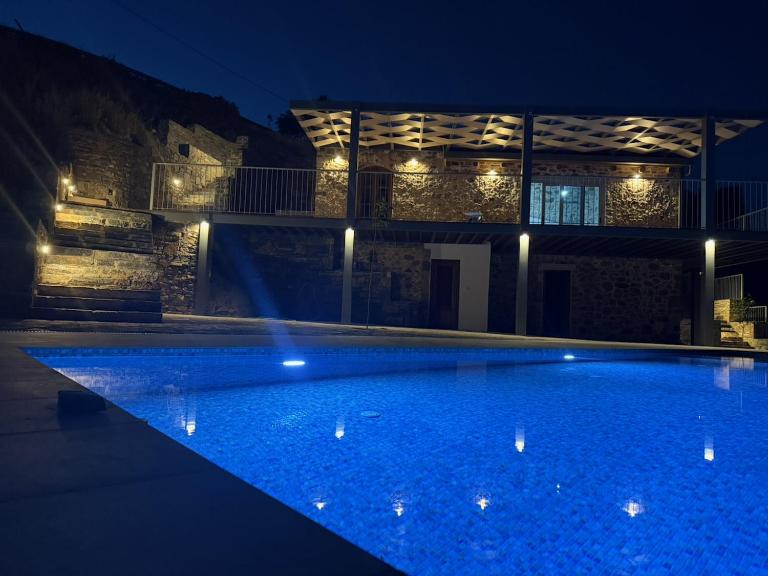 Stone Villa, Infinity Pool & Libyan Sea Views - B&B Agia Galini