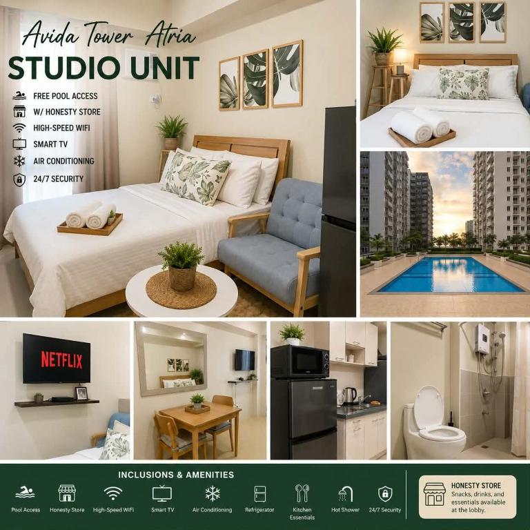 1106 Avida Tower 4 Atria Iloilo Pool Vies Studio Unit Comfy Cozy - B&B Iloilo City