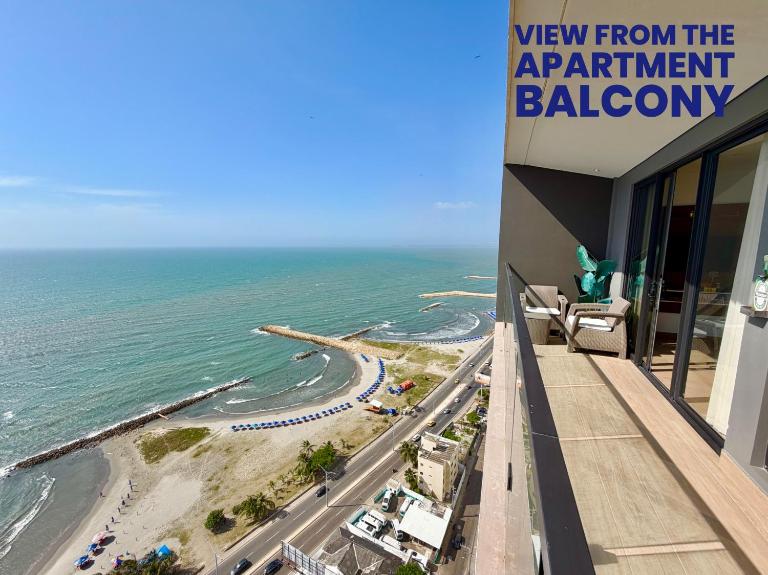 Murano Centro 1 26FL, Oceanfront 360 Views Free Airport Pickup - Bed and Breakfast Cartagena
