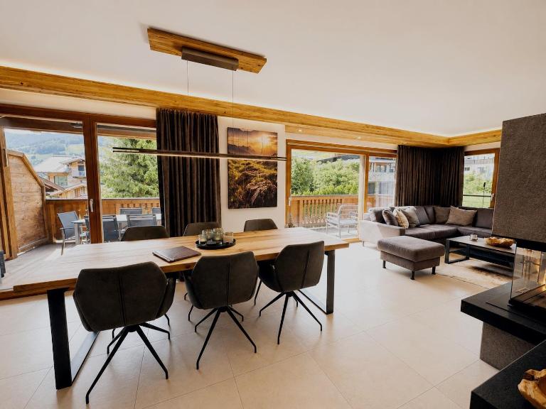 Mountain Lodge Leogang-Premium Apartment, Balkon, Bergblick, Kamin, Sauna - B&B Leogang