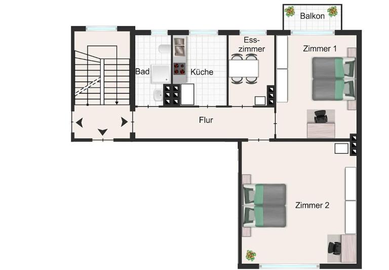 Kiel Jachmannstrasse 2OG links 2,5 Zimmer Wohnung - Ferienwohnung Kiel