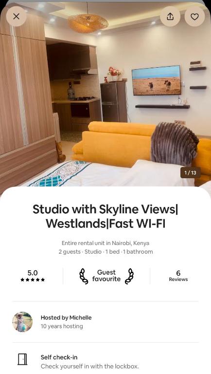 Bloom Studio in the heart of Westlands - Bed and Breakfast Nairobi
